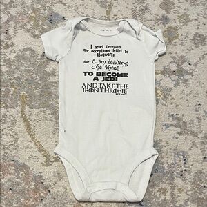 Carter's White Bodysuit with Fun Graphic Text